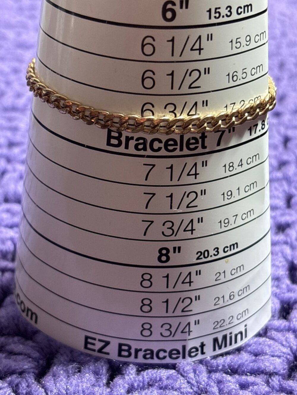 Goldtone Chain Bracelet 6.75 - 7.75 inches Long